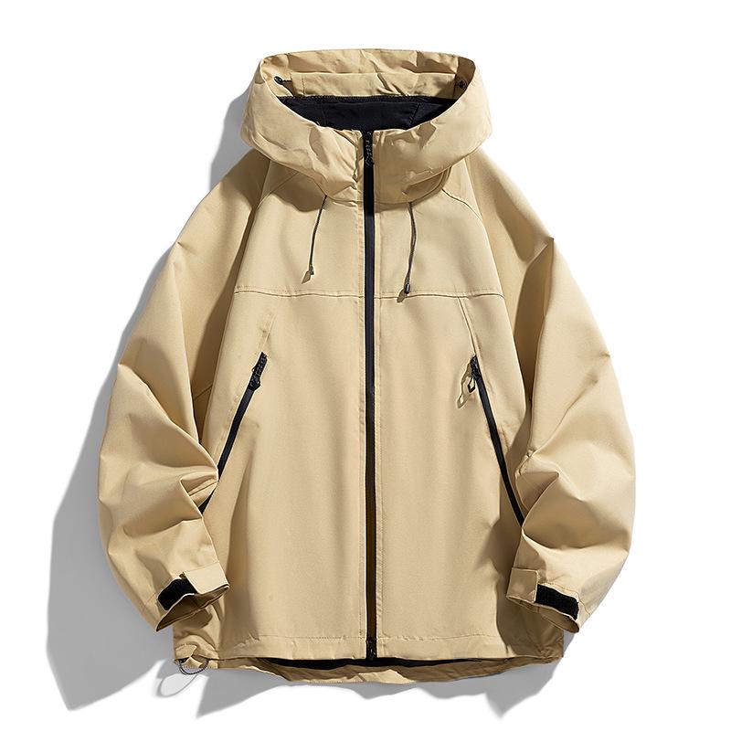 Unisex Color Block Windproof Jacket for Outdoor Sports and Mountaineering