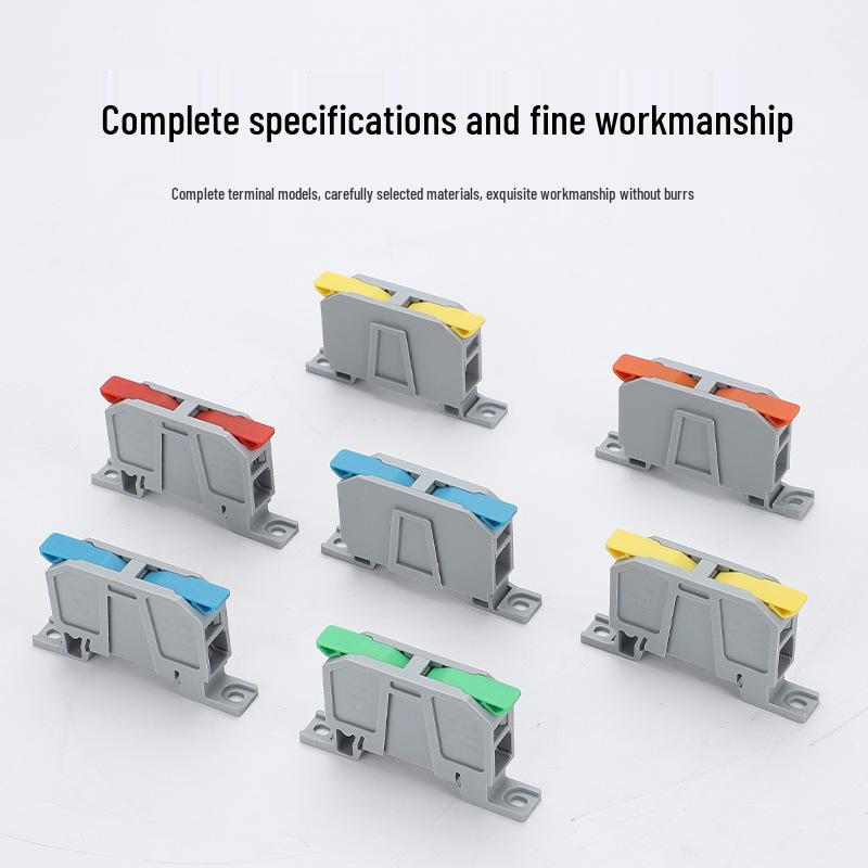 High-Power Quick-Connect Terminal Blocks: 3-In 3-Out Push-Type Wire Connectors & Cable Joining Tool
