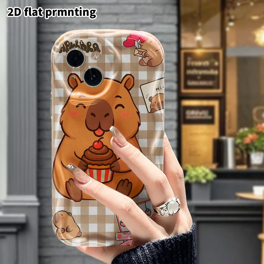 Phone Case: 2D Flat, Suitable for iPhone 18 17 16 15 14 13 12Pro Protective Case, Phone Decoration, Eating Cupcakes, Perfect Christmas and Halloween H