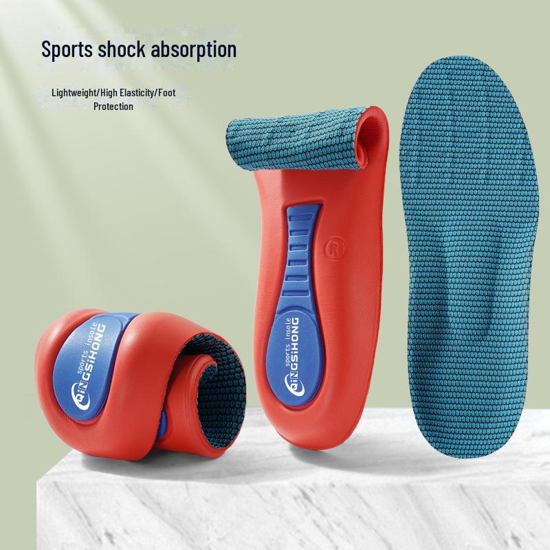 

Breathable, Sweat-Absorbent Sports Insoles: High-Elasticity, Shock-Absorbing, Arch-Correcting, Soft Popcorn Sole for Support and Cushioning. 45-46 [Trimmable] - Trim Line for 41-46