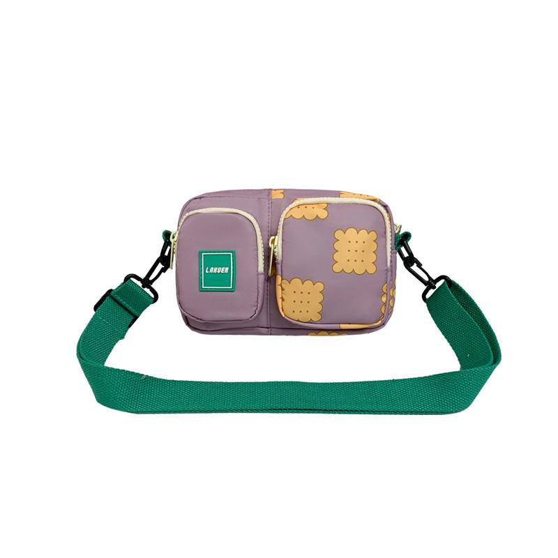 

Рюкзак для перекуса с принтом из прочной нейлоновой ткани для легкой весенней прогулки фиолетовый