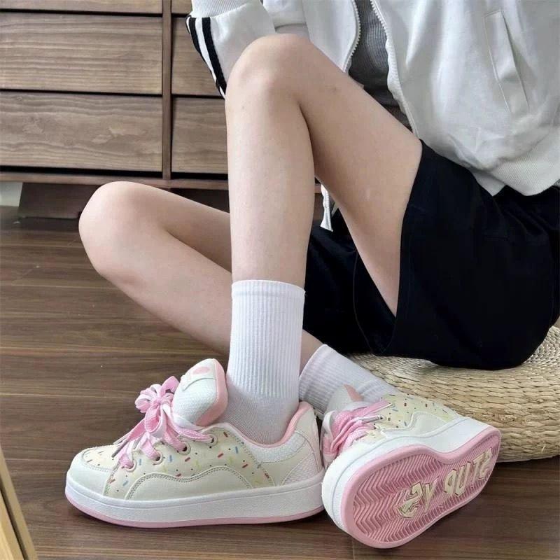 Sweetheart powder student original color matching niche bread shoes women's autumn new versatile casual sports board shoes tide