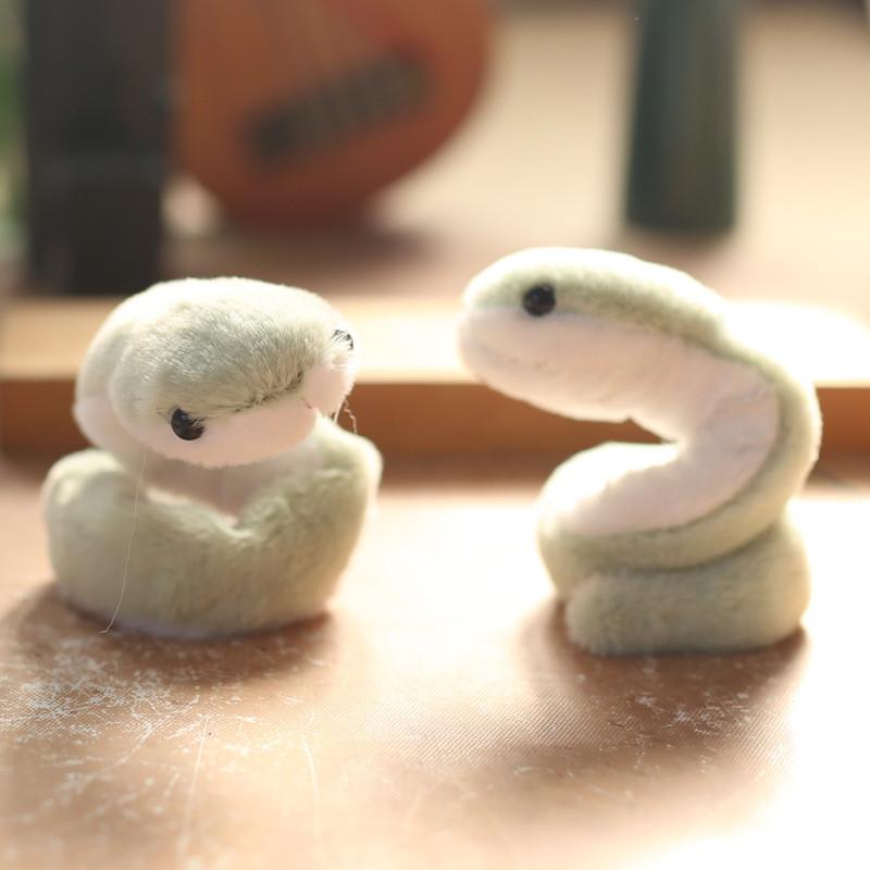Cute Snake Plush Toy Keychain With Soft Short Plush For Bag Decor And Gift
