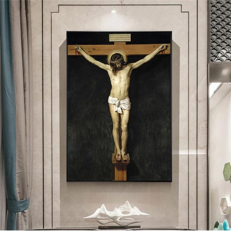 Christ Crucified Famous Poster Canvas Reproduction Christian Wall Art Jesus Picture Mural Home Bedroom Decor Artwork Cuadros