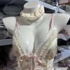 50970 Floral Mesh Nightgown with Bowknot and Removable Pads