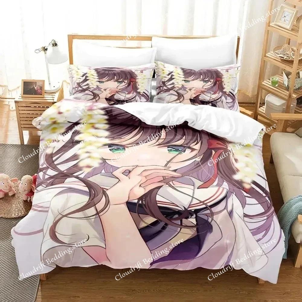 Girls Anime SHY Bedding Set Duvet Cover Bed Set Quilt Cover Pillowcase Comforter king Queen Size Boys Adult Bedding Set