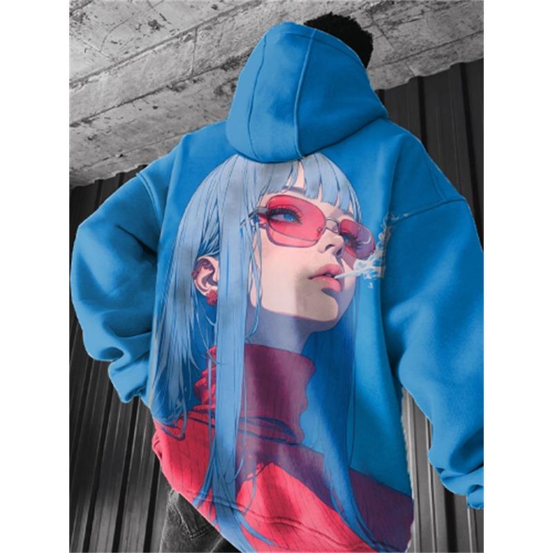 2024 Men's Hoodies Anime Character Sweatshirt 3D Sexy Girl Printed Men Women Hip Hop Tracksuit Pullover Harajuku Men Hoodie Coat