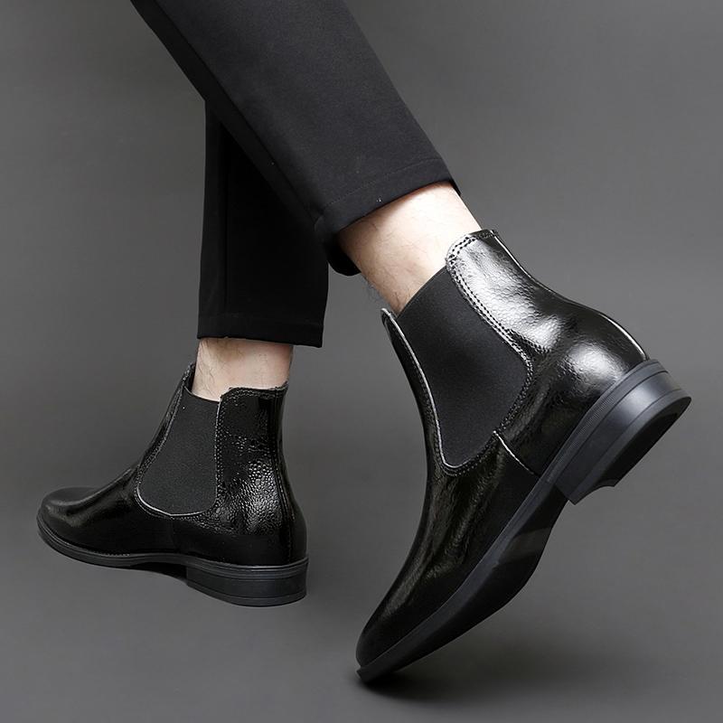 Winter Men Business Chelsea Boots Men Casual Comfortable and Fashionable Pointed Brand Boots Banquet Boots Men Sizes 38-46