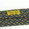 Used HERMES Tie Silk Navy Yellow Business