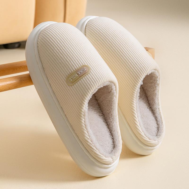 

Good orange cotton slippers women s new autumn and winter home couple thick bottom warm non-slip home indoor cotton mop 36-37