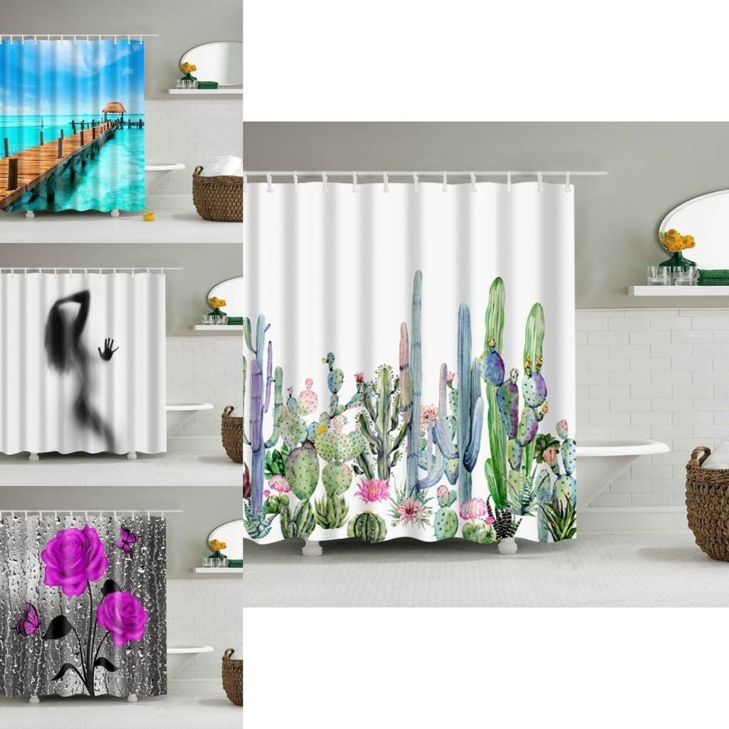 Stunning Waterproof Shower Curtain With Hooks Perfect Bathroom Decoration