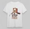 Men's Oversize T-Shirt With Open Door Journey Graphic Unisex White Cotton Top