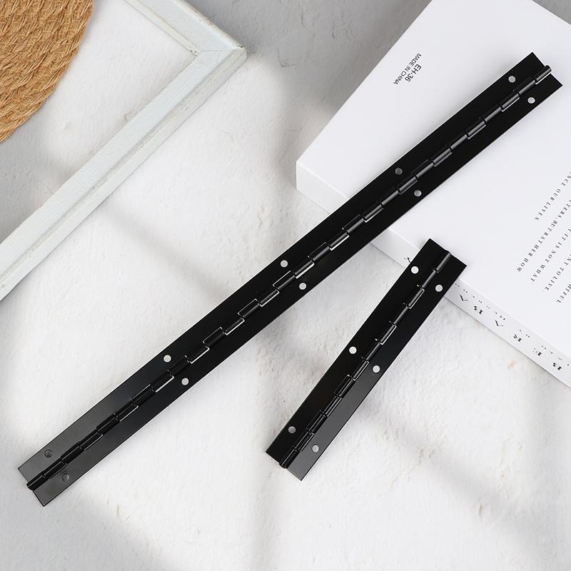 Row Hinge 270° Open Long Line L 380/153mm W 26mm Iron Black Continuous Piano Hinge Furniture Jewelry Gift With Free Screws