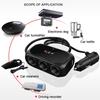Dual USB Port 3 Way Auto Car Lighter Splitter DC 5V 1A+2.1A USB LED Car Fast Charger Adapter For All Phone PC Ipad Mp3