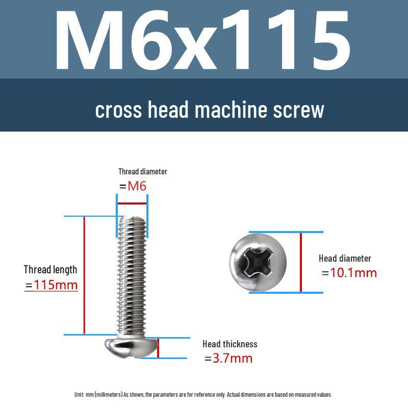 Yigu Direct 304 Edelstahl Kreuzschlitz Senkkopfschrauben M6-M10 Maschinengewinde