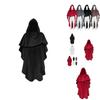 Stylish 2023 Medieval Knight Cloak Halloween Cosplay Costume For Game Anime Role Play Black