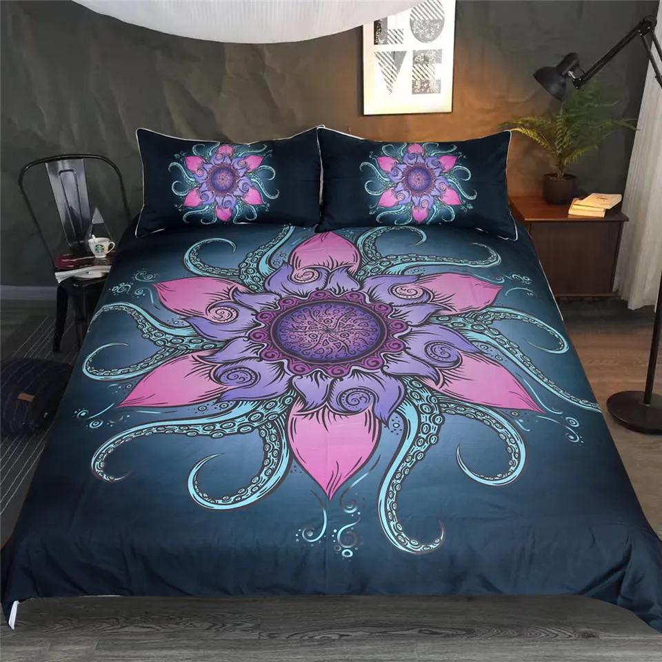 Printed California King Bedding Sets American Style Bed Conforter Set Bohemia Customize DropShip Women Home Textiles Flowers