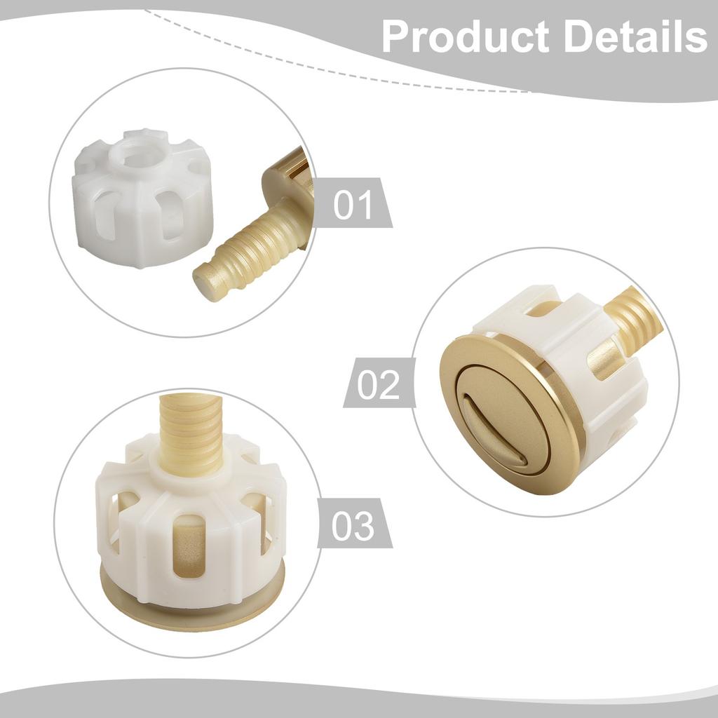 Aesthetic Gold Toilet Flush Knob Featuring Robust Construction and Design