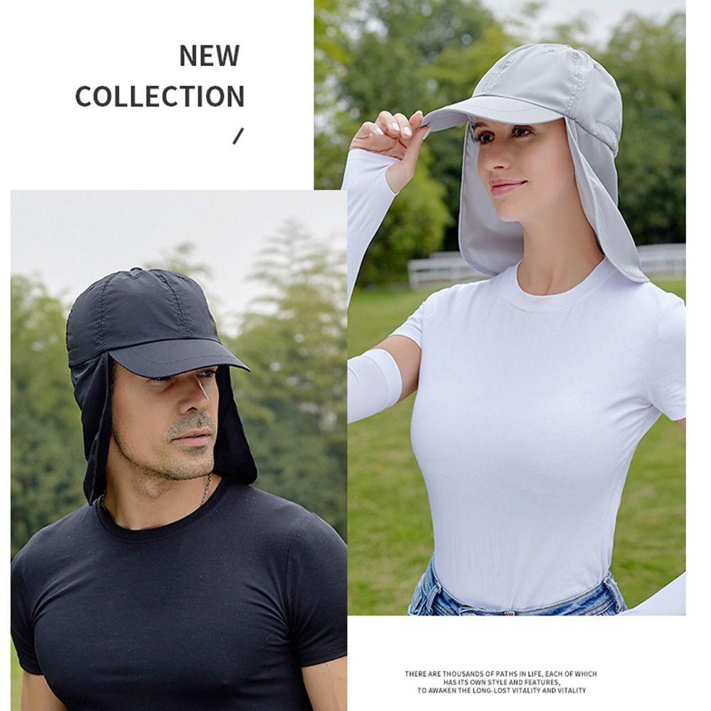 Foldable Summer Sun Cap Face Neck Protection Flap Bucket Hat Travelling Fishing Hat  Outdoor Hiking