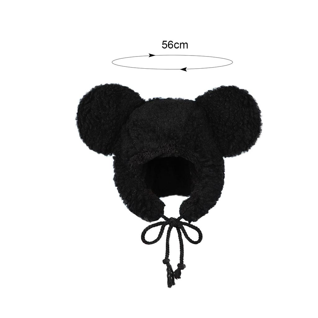 XGOPTS Women's Plush Bear Hat, Cute, Warm, Thick, with Earflaps, Perfect for FallWinter, Sun Protection, and Cold Weather Protection. Perfect for
