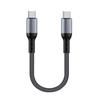 Dual Type-C Elbow PD100W Fast Charging Short Cable for Car & Power Bank