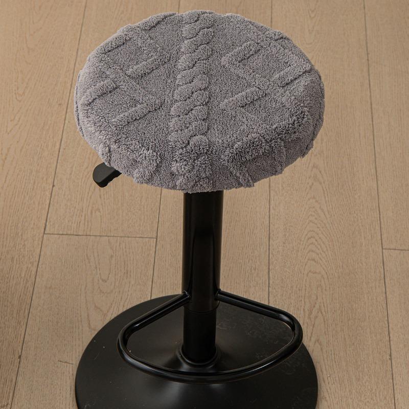 Thickened Comfortable Cotton Fleece Round Household Dust Cover for Bar Stool, Chair Seat Cover