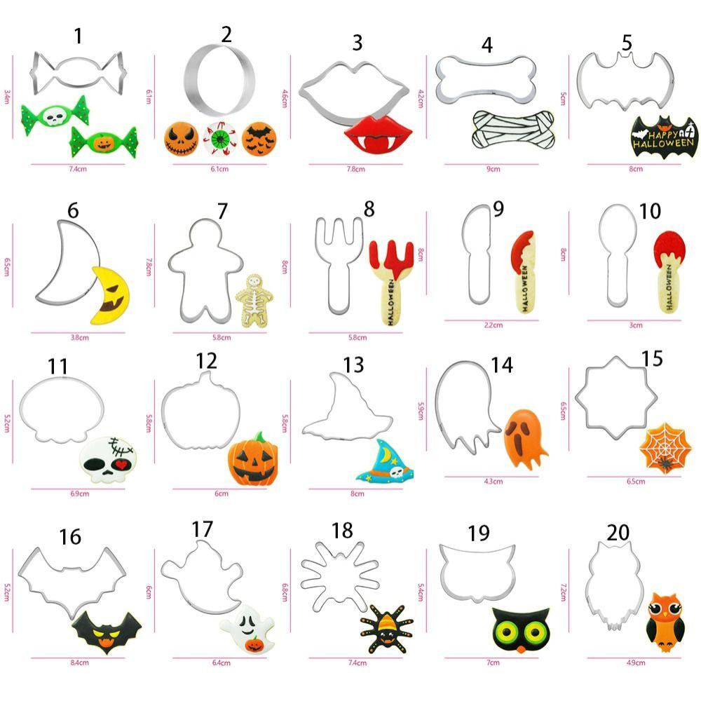 DIY Baking Halloween Cookie Mold 3D Biscuit Mold Ghost Bat Baking Molds  Party Supplies