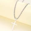 New Stainless Steel Cross Pendant Necklace for Men Women Minimalist Gold Color Jewelry Male Female Necklaces Chokers Gifts 2025