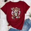 Naughty Bear Cotton T-Shirt Short Sleeve Round Neck Women 2d Print Tops