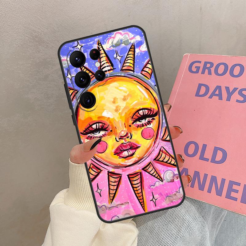 Indie Hippie Case For Samsung Galaxy S25 Ultra S20 S21 S22 S24 S23 Ultra S9 S10 Plus S25 FE Cover Coque