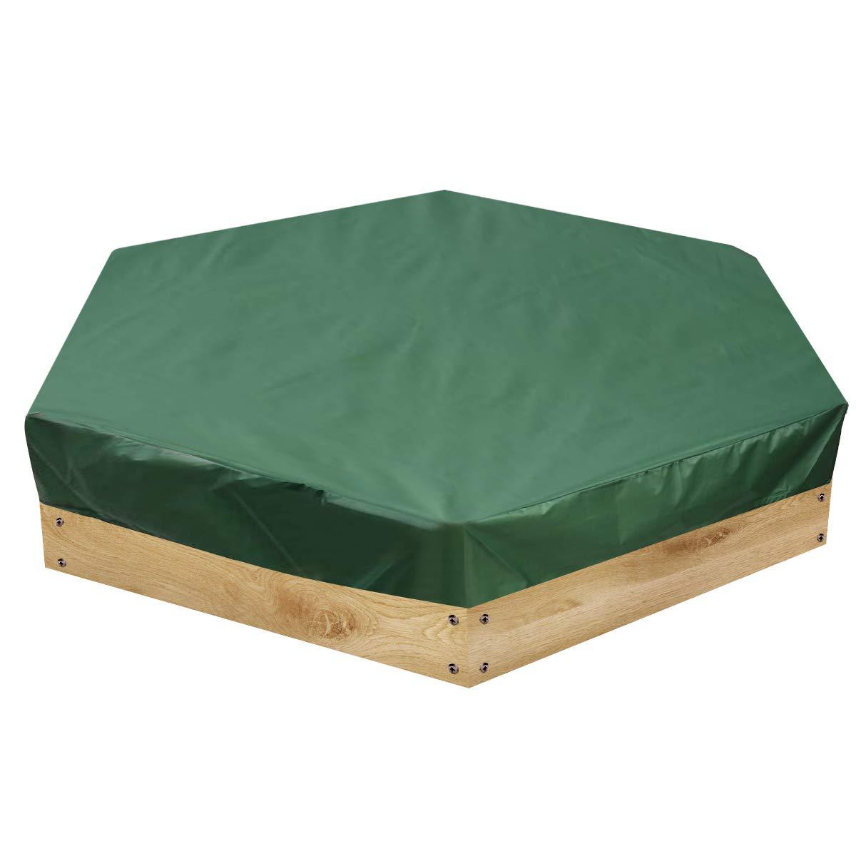 230x200x20cm 210D Oxford Cloth Sandpit Cover Hexagonal Pool Cover with Drawstring Sandbox Cover A