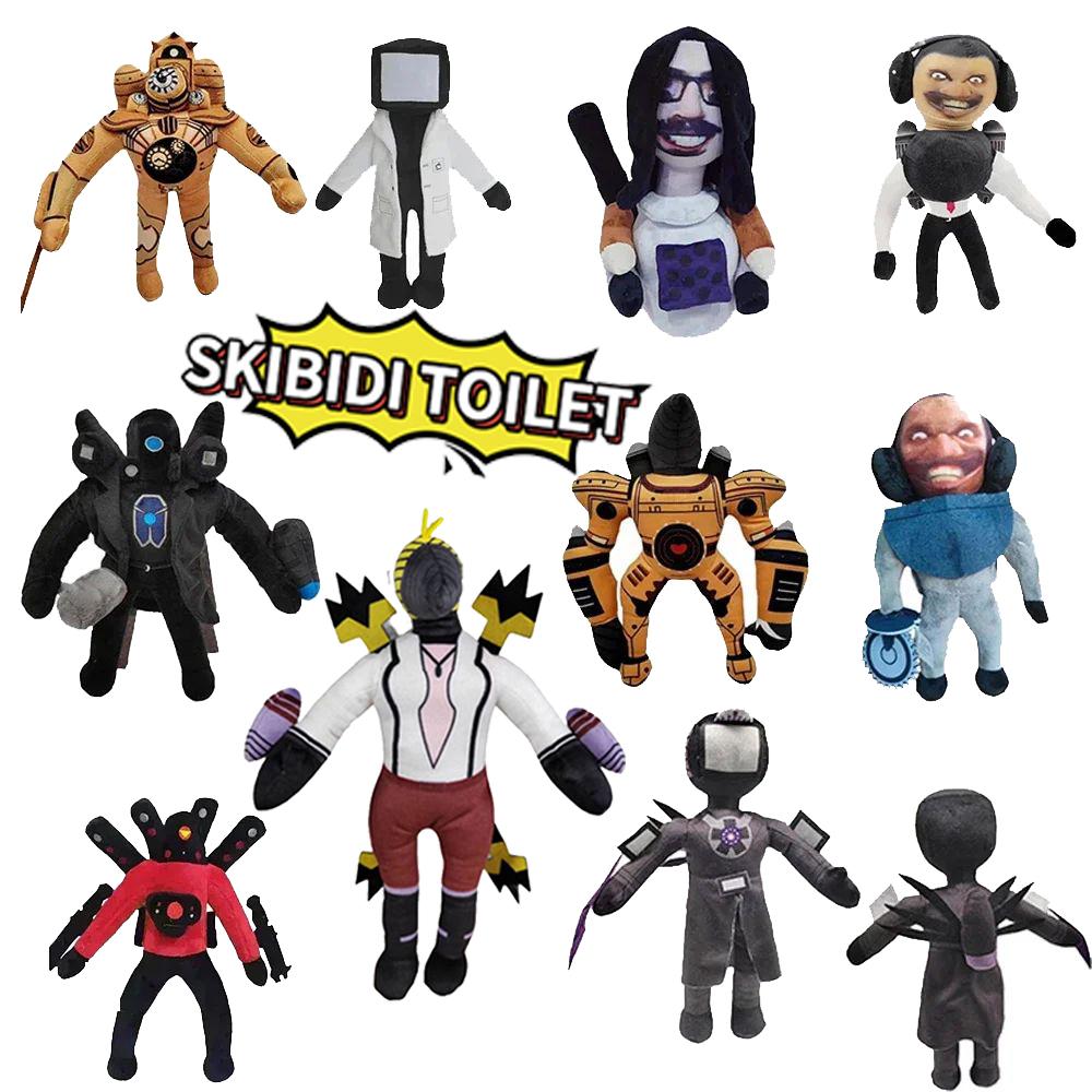 28pcs Skibidi Toilet Plush Toy Upgrade Titan TV Man Plush Clock man Speakerman Infinite War God Tv King Skibidi Toilet Toy