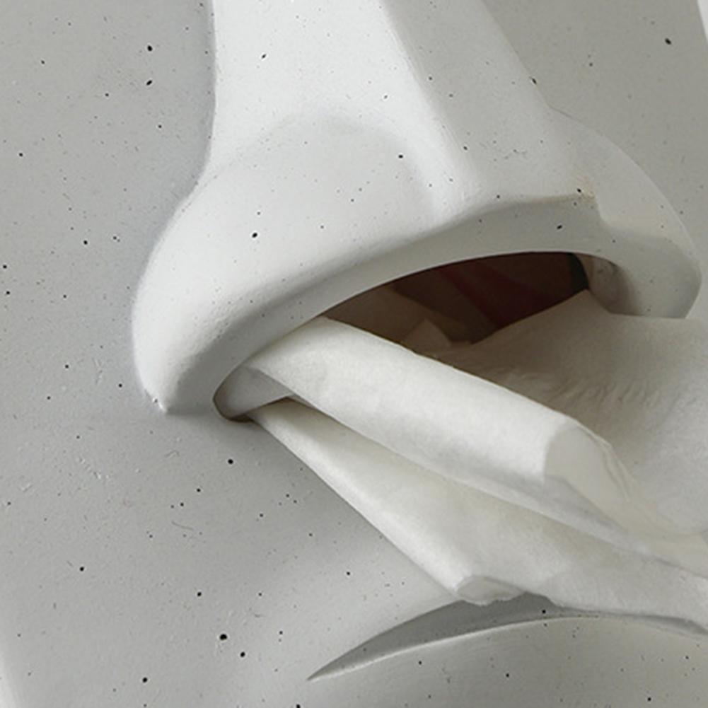 Stone Figure Tissue Box Waterproof Creative Tissue Paper Box Environmentally Napkin Paper Holder Decoration for Home Kitchen Car