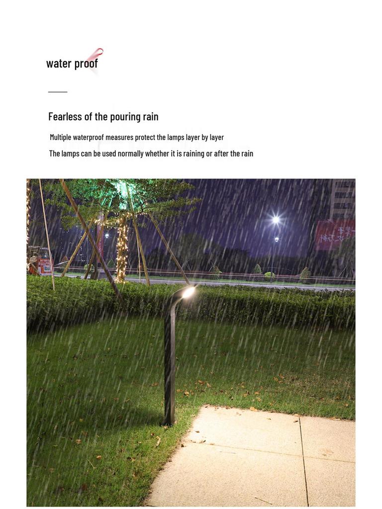 Outdoor Waterproof Solar Aluminum Lawn Lights for Gardens, Parks, and Courtyards