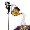 Metal Material Watering Can Lights Solar Powered Vintage Garden Decor  Outdoor Yard Decoration