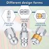 3 Pieces Kitchen Drain Washer Nozzles Sewer Hose Cleaning 1/4 Inch Stainless Steel Spray Nozzles Replacement Sprayers