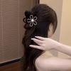 Exquisite Sparkling Diamond Hollow Flower Hair Clip Female 2024 New Hairpin High-End Back of Head Updo Shark Clip Headwear