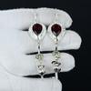 Red Garnet Gemstone Earring, Garnet Silver Earring, Pear Gemstone Earring, 925 Sterling Silver Earring, Gemstone Earring, Meditation Earring