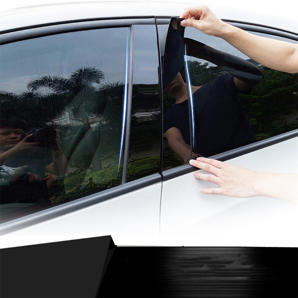 6 Pcs Door Trim Window Pillar Posts Black For Acura TL 2004 2005 2006 2007 2008