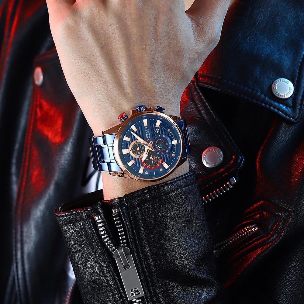 CURREN 8415 Men's Six-Hand Quartz Waterproof Business Watch with Calendar