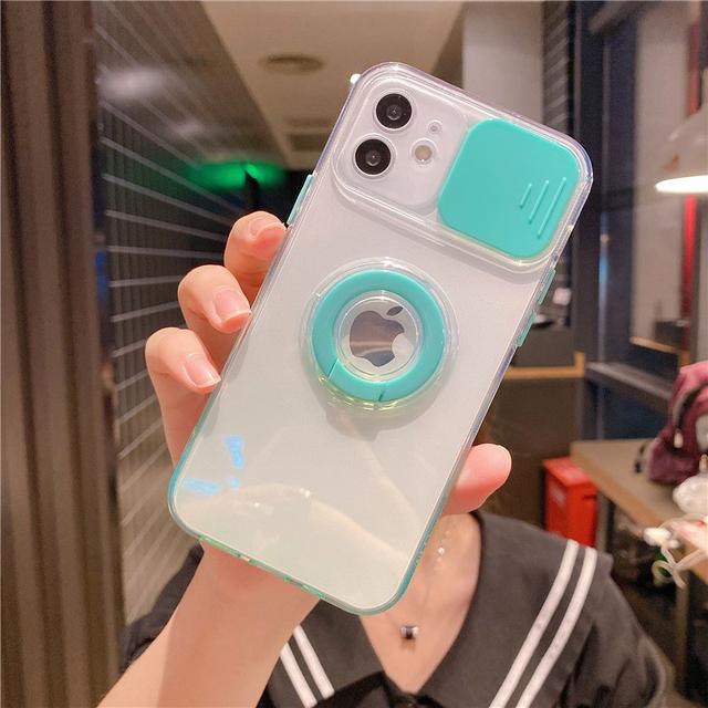 Custodia porta anello di colore sfumato per Iphone 11 13 12 Pro Max Xs Xr X 7 8 Plus Custodia antiurto con supporto per fotocamera Protezione posteriore