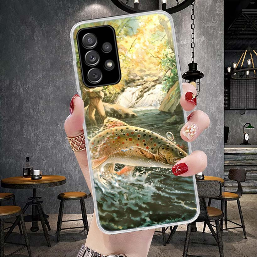 

Carp Fish Fishing Rod Hook Soft Phone Case For Samsung Galaxy S22 S23 S24 S25 Edge S26 Ultra S20 FE S21 Plus + Fundas Coque Gala Samsung S24
