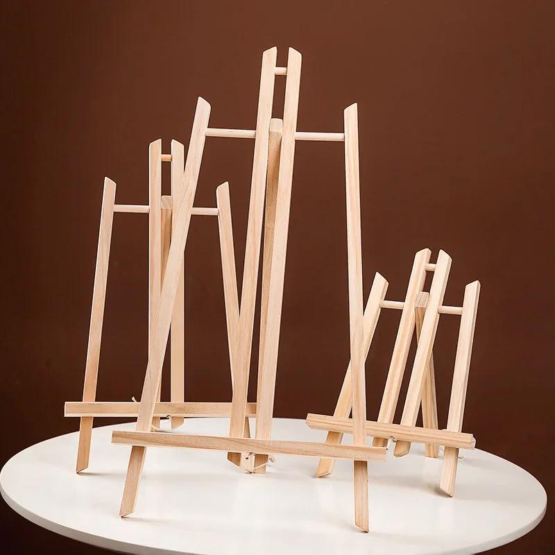 Holz Staffelei zum Malen, 20cm 24cm 30cm 40cm 50cm Höhe Klappbarer Tischständer Dreieckige Halterung, Malzubehör, 1 Stück HJ-02