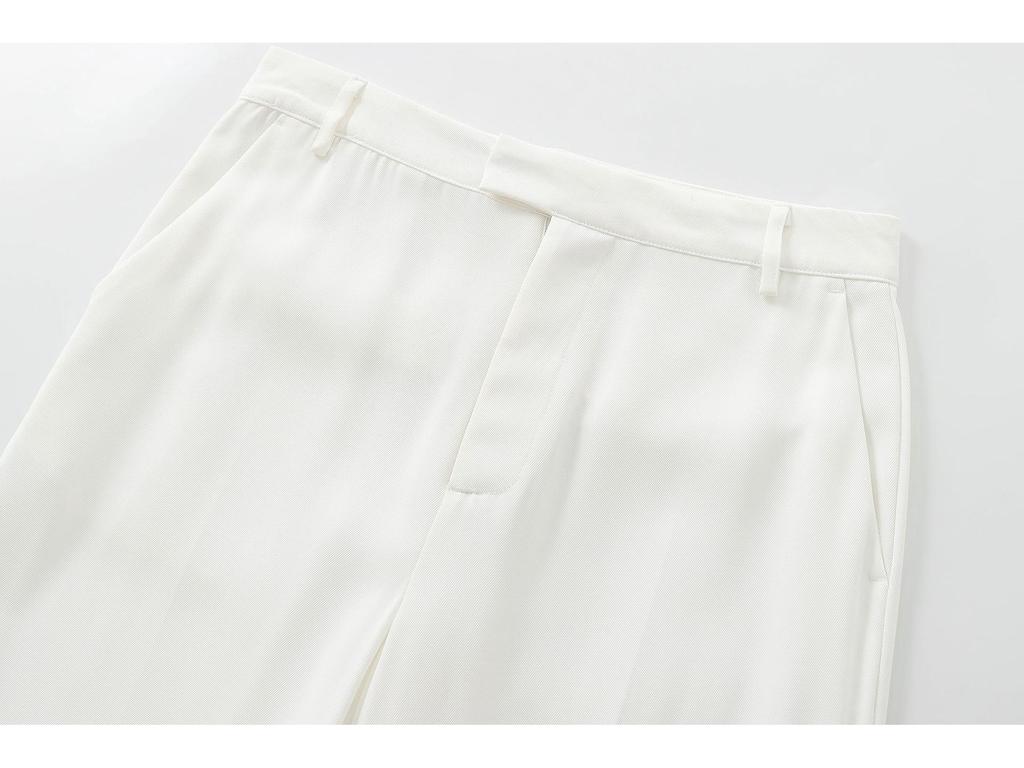 2024 Spring/Summer Women's Sleeveless Button-Up Vest and Casual Pants Set - High-End European and American Style