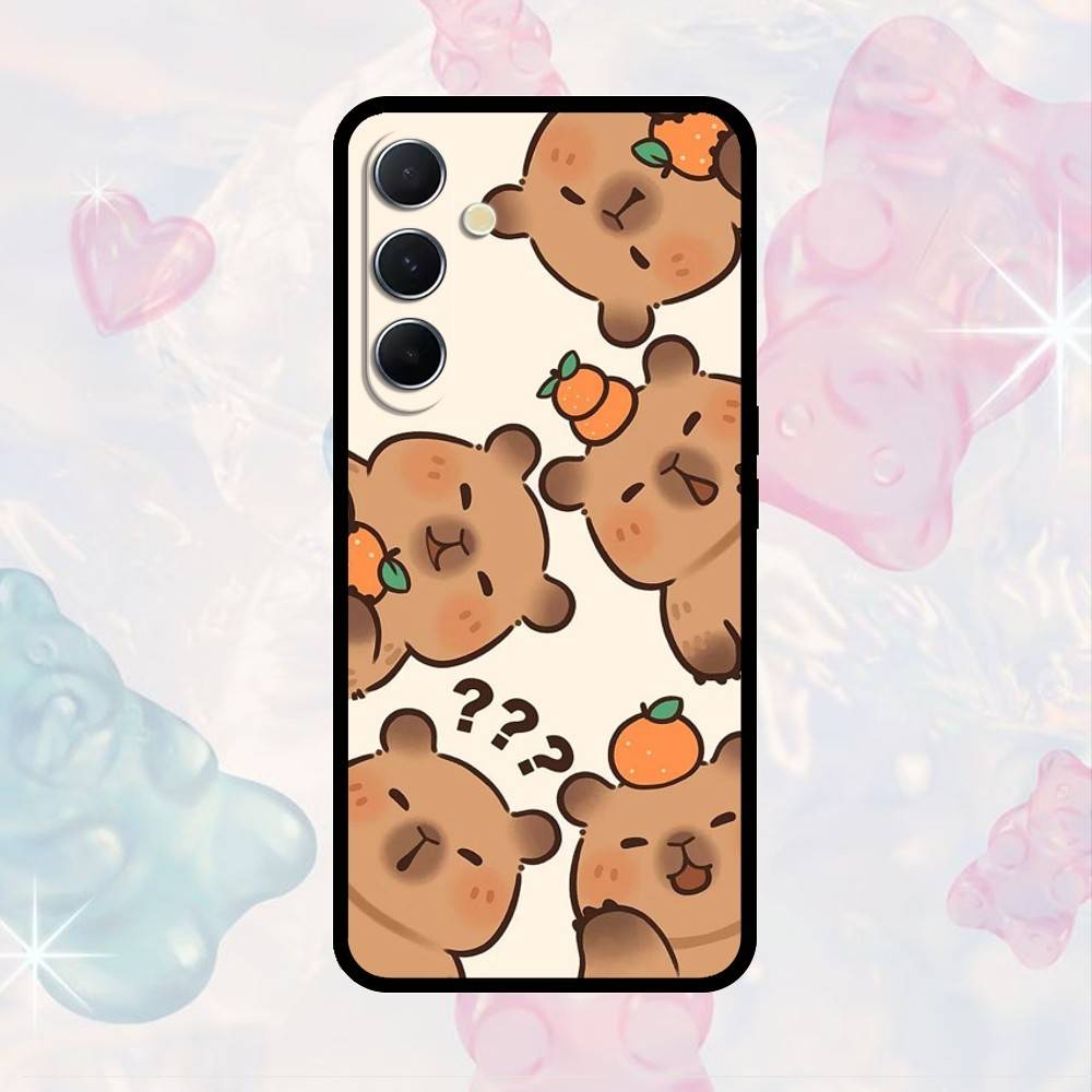 

AAA Funny Cartoon Capybara Phone Case For Samsung S25,S24,S21,S22,S23,S30,Ultra,S20,Plus,Fe,Note,10,9,5G Black Cover Samsung S23plus5G