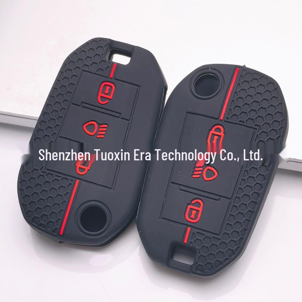 Silicone Honeycomb Car Key Cover for Peugeot 3008, 2008 & Citroen C6 Remote Control