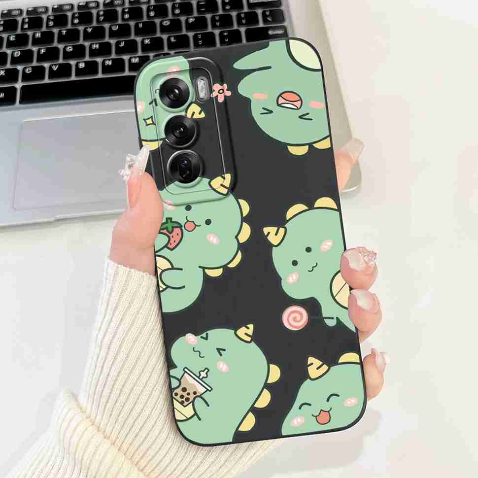 Silicone Case For Oppo Reno12 5G Colorful Small Cat Soft Cover For Oppo Reno 12 F 12F Reno12 FS 5G Protectors Cases Coque