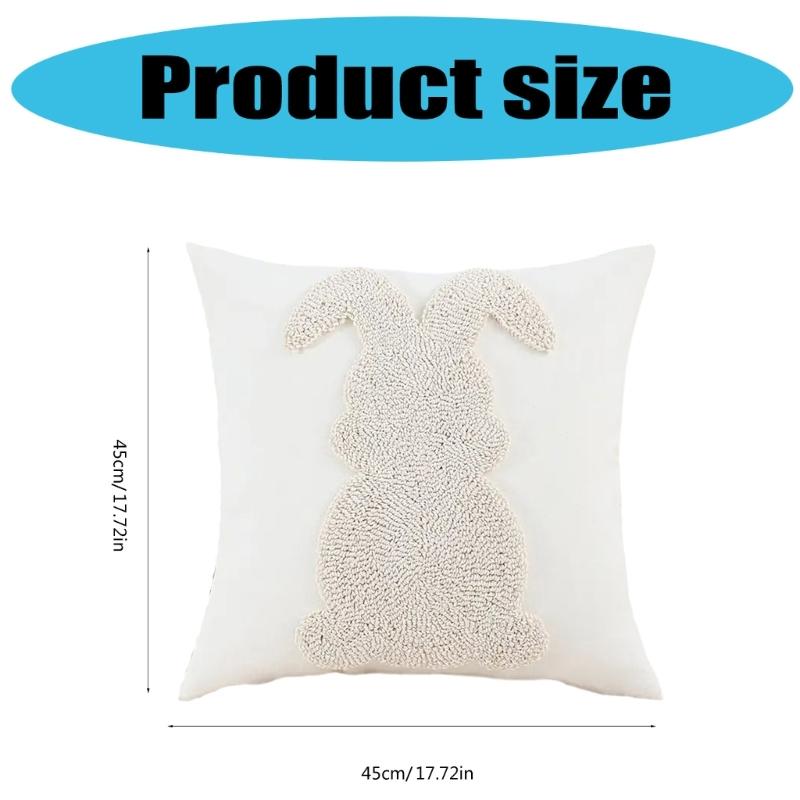 Spring Easters Pillow Cover Comfortable Plushes Faux Furs Pillow Case for Bedroom Room Sofa Decorations