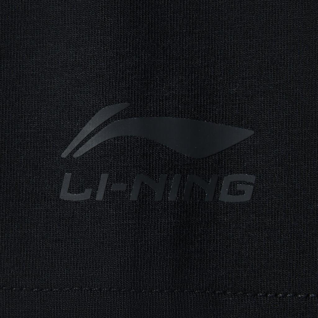 Li-Ning Round Neck Casual Loose Short Sleeve T-Shirt Men Tops Black AHSV071-2