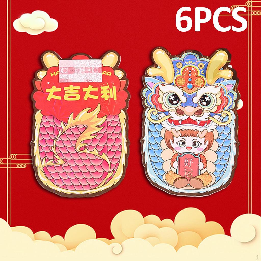 Chinese Year Red Envelopes, Hong Bao, Cute Cartoon Traditional Money Envelopes for Fes